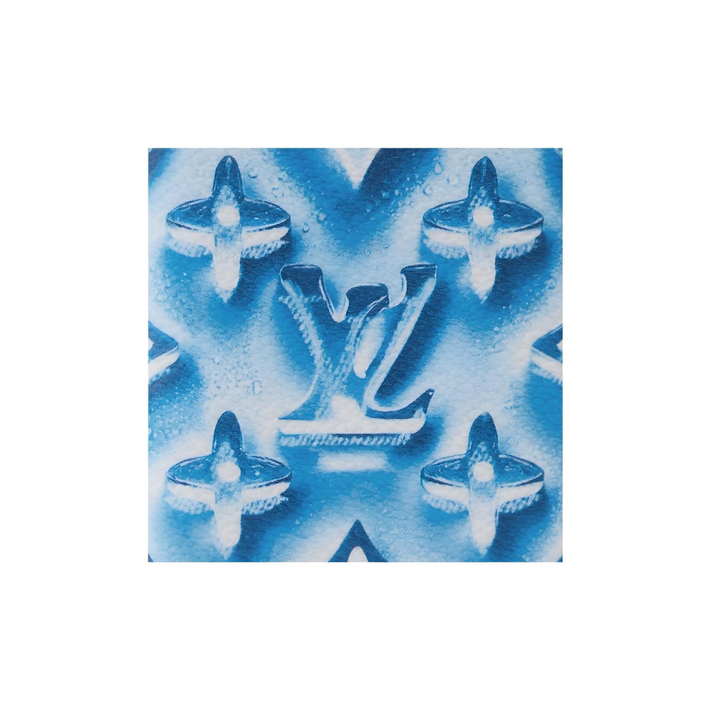 LOUIS VUITTON Pocket Organizer Classic Logo Print Coated Canvas Card Holder - Blueberry Blue - M28622