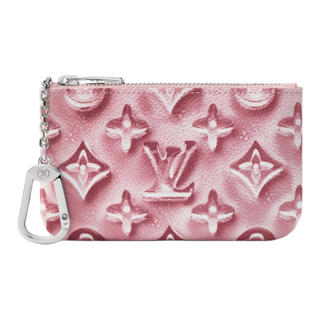 LOUIS VUITTON Extra Small Monogram Coated Canvas Key Pouch - Frozen Marshmallow Pink - M28665