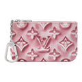 LOUIS VUITTON Extra Small Monogram Coated Canvas Key Pouch - Frozen Marshmallow Pink - M28665