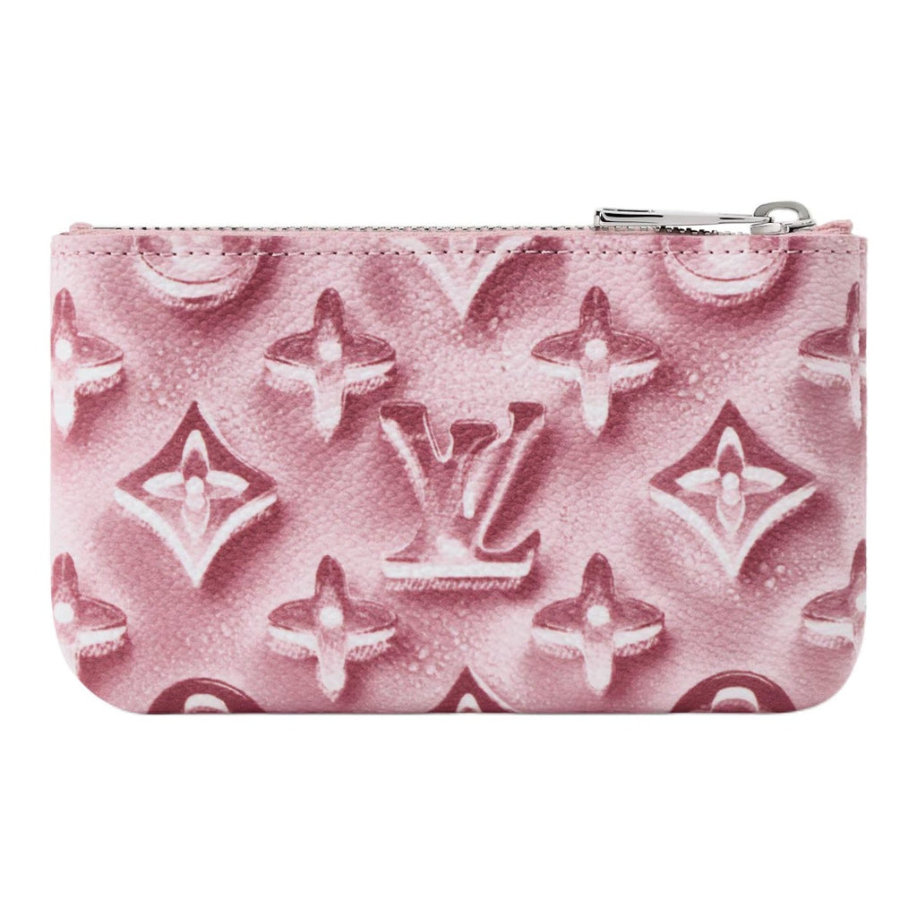 LOUIS VUITTON Extra Small Monogram Coated Canvas Key Pouch - Frozen Marshmallow Pink - M28665