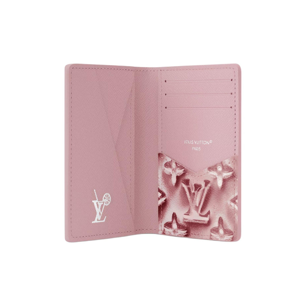 LOUIS VUITTON Pocket Organizer Monogram Coated Canvas and Faux Leather Card Holder - Pink - M28625