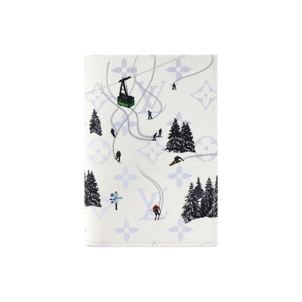 LOUIS VUITTON Passport Cover 2024 Ski Collection White Monogram M27064