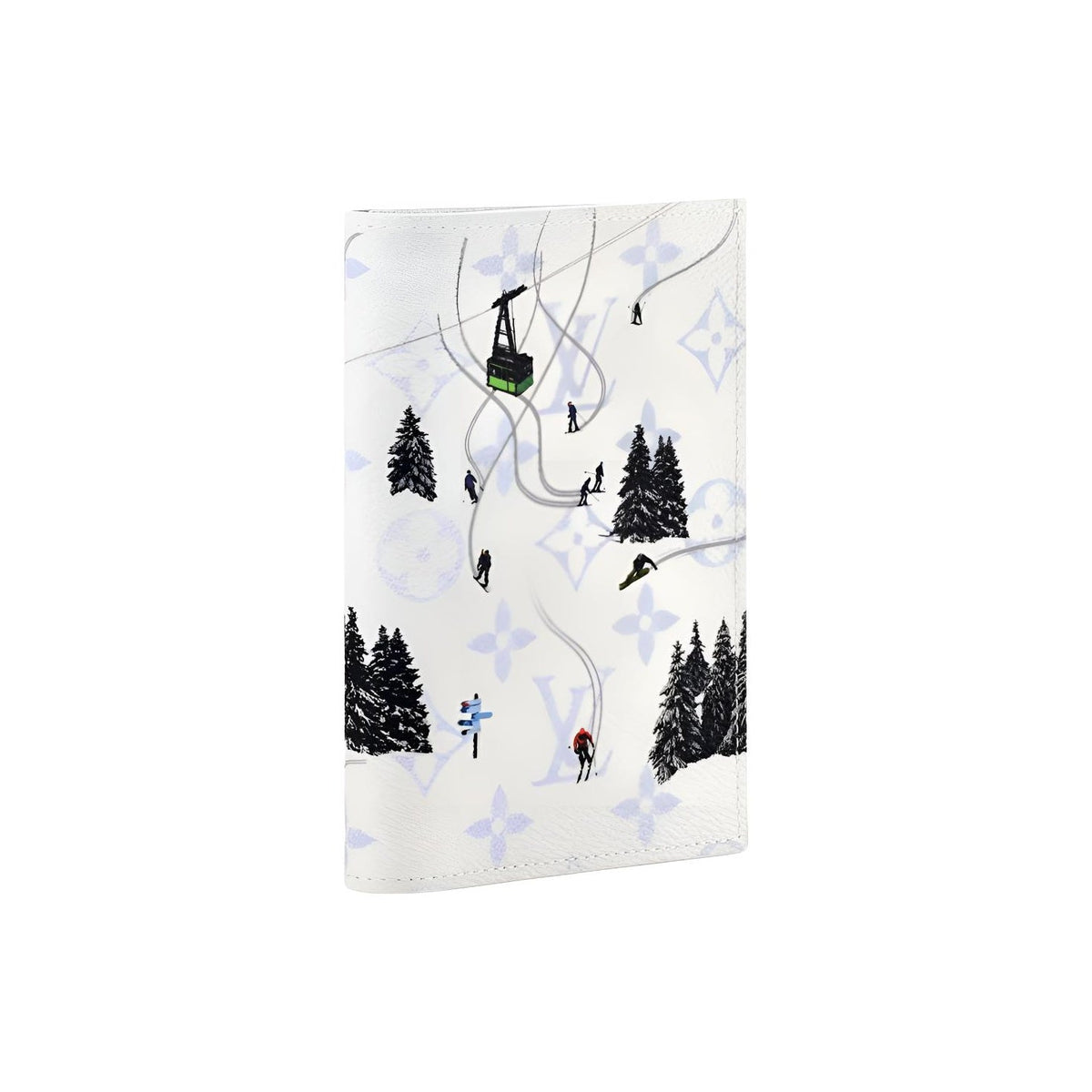 LOUIS VUITTON Passport Cover 2024 Ski Collection White Monogram M27064